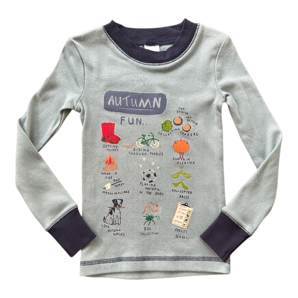 Mini Boden Sz 4yr Autumn Themr Long Sleeve Tee